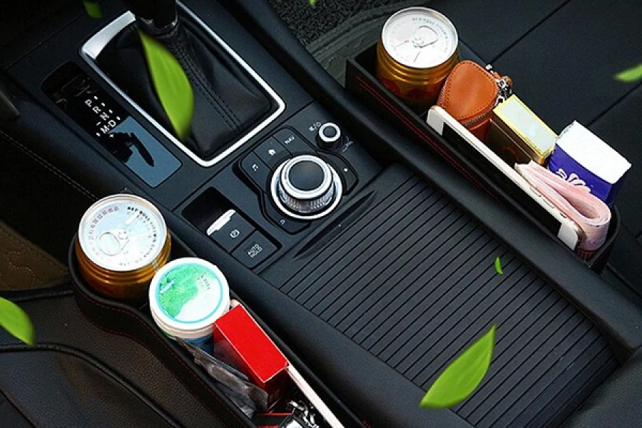 Car Seat Gap Organizer with Cup Holders